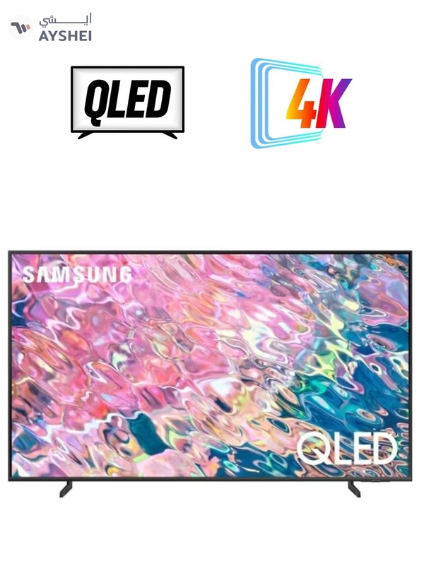 Samsung 55 Inch 4K UHD Smart QLED TV with Built in Receiver (Open Box) - 55Q60BA black
