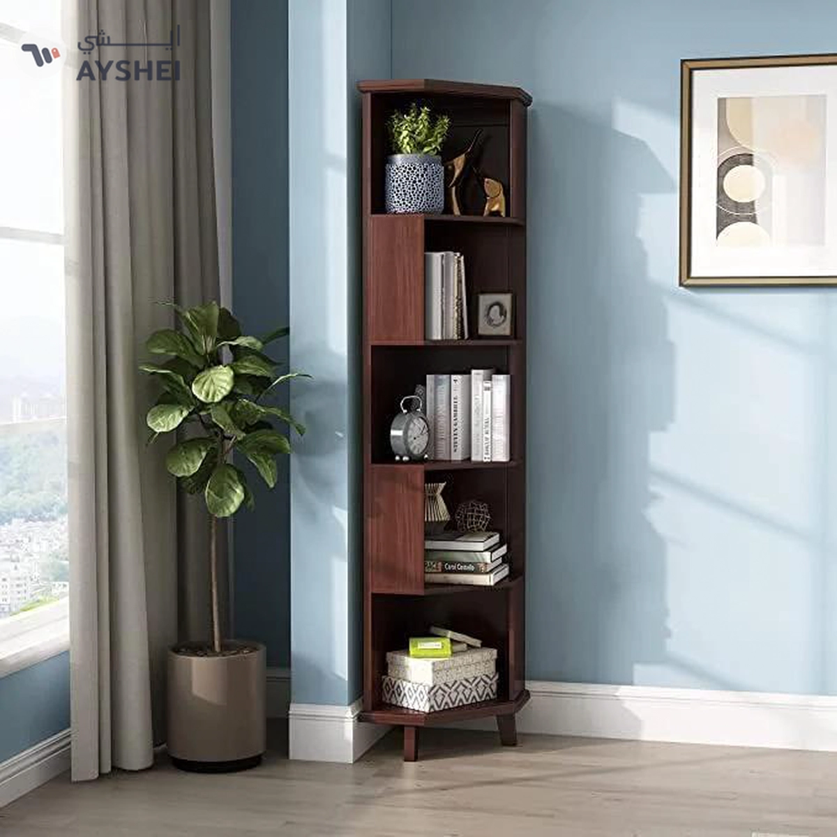 Balanbo Corner Book Cabinet-1-1