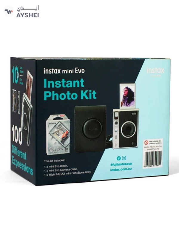 FUJIFILM Instax Mini Evo Instant Photo Kit (Black)