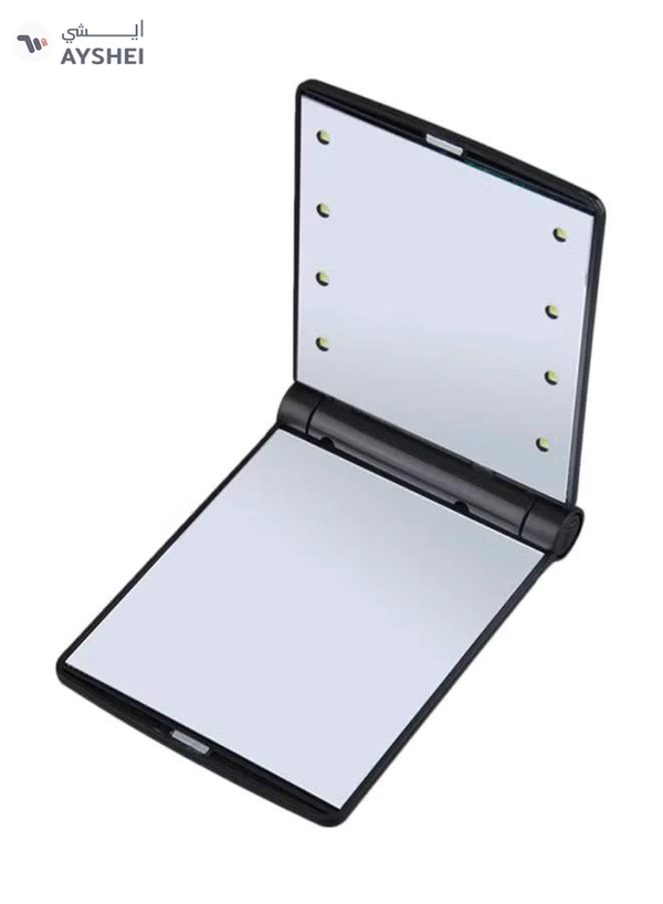 OUTAD LED Foldable Makeup Mirror Black 110x11x85mm