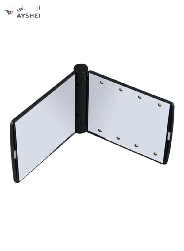 OUTAD LED Foldable Makeup Mirror Black 110x11x85mm