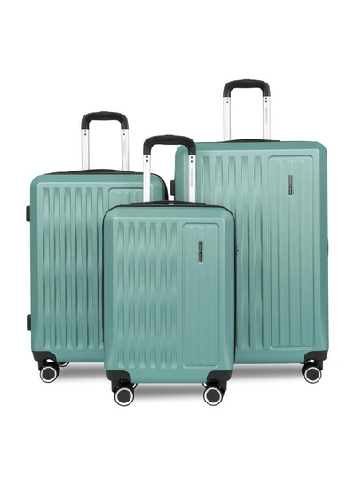  PARAJOHN ABS Material 3-Piece Hardsided Luggage Set | 4-Wheel Spinner Trolley | Small (10kg), Medium (20kg), Large (30kg) -Mint green-0