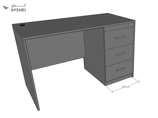 Desk with 3 drawers, Custom Made