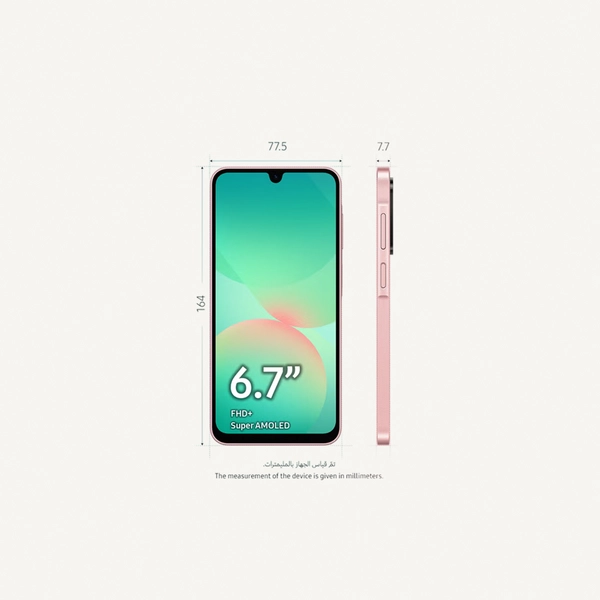 Samsung Galaxy A26 5G Dual SIM Peach Pink 6GB RAM 128GB - Middle East Version