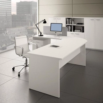 L shaped Executive Desk with Mobile Pedestal, Custom made-0