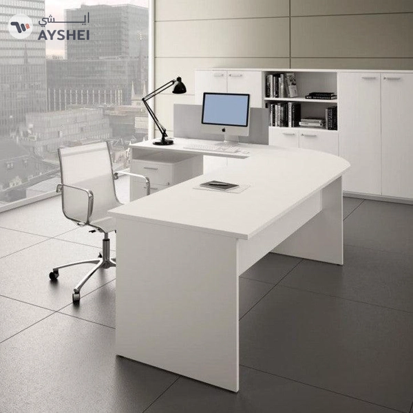 L shaped Executive Desk with Mobile Pedestal, Custom made