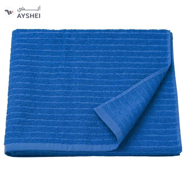 VÅGSJÖN Bath towel, bright blue, 70x140 cm