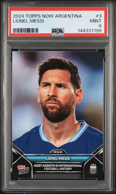 Lionel Messu 2024 Topps Now Argentina PSA 9-0