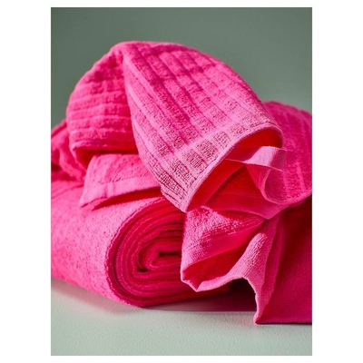VÅGSJÖN Bath towel, bright pink, 70x140 cm-6