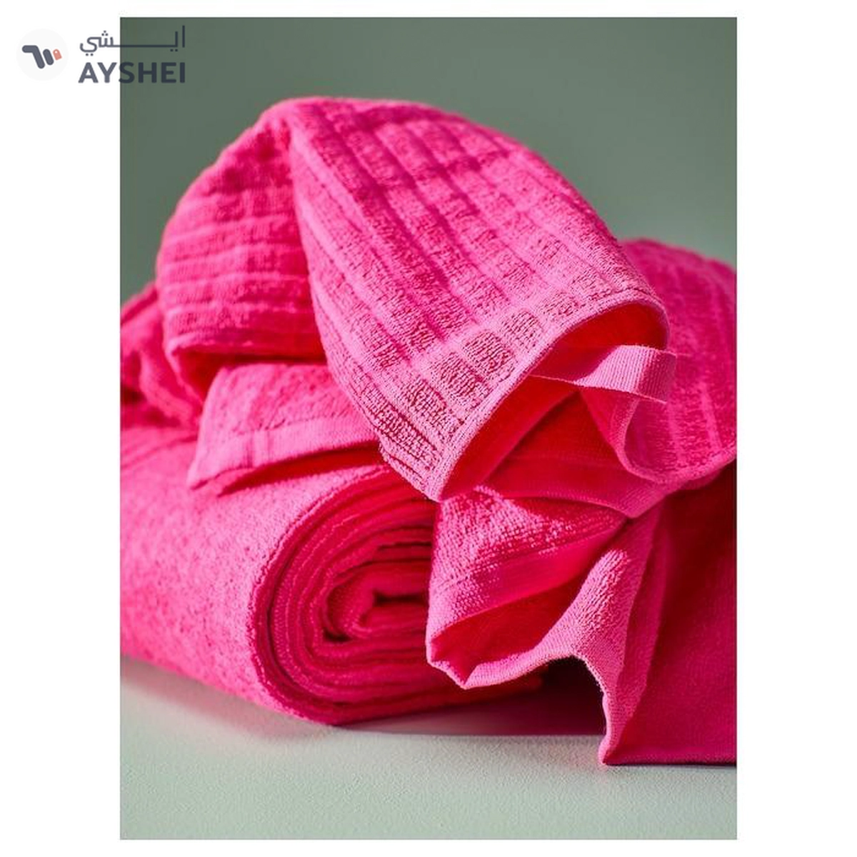 VÅGSJÖN Bath towel, bright pink, 70x140 cm-6-6