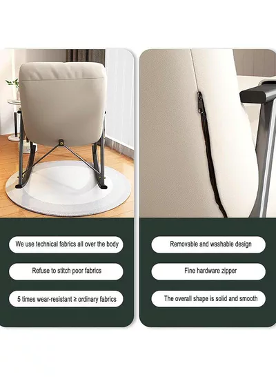 Rocking Chair, Modern Accent Rocker Armchair with Reclining Positions and Side Pocket, Upholstered High Back Rocking Chair for Nursery, Living Room and Bedroom-2
