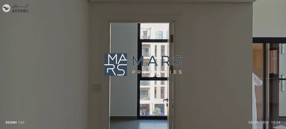 One-bedroom apartment for sale in Al Mamsha with elevated view.