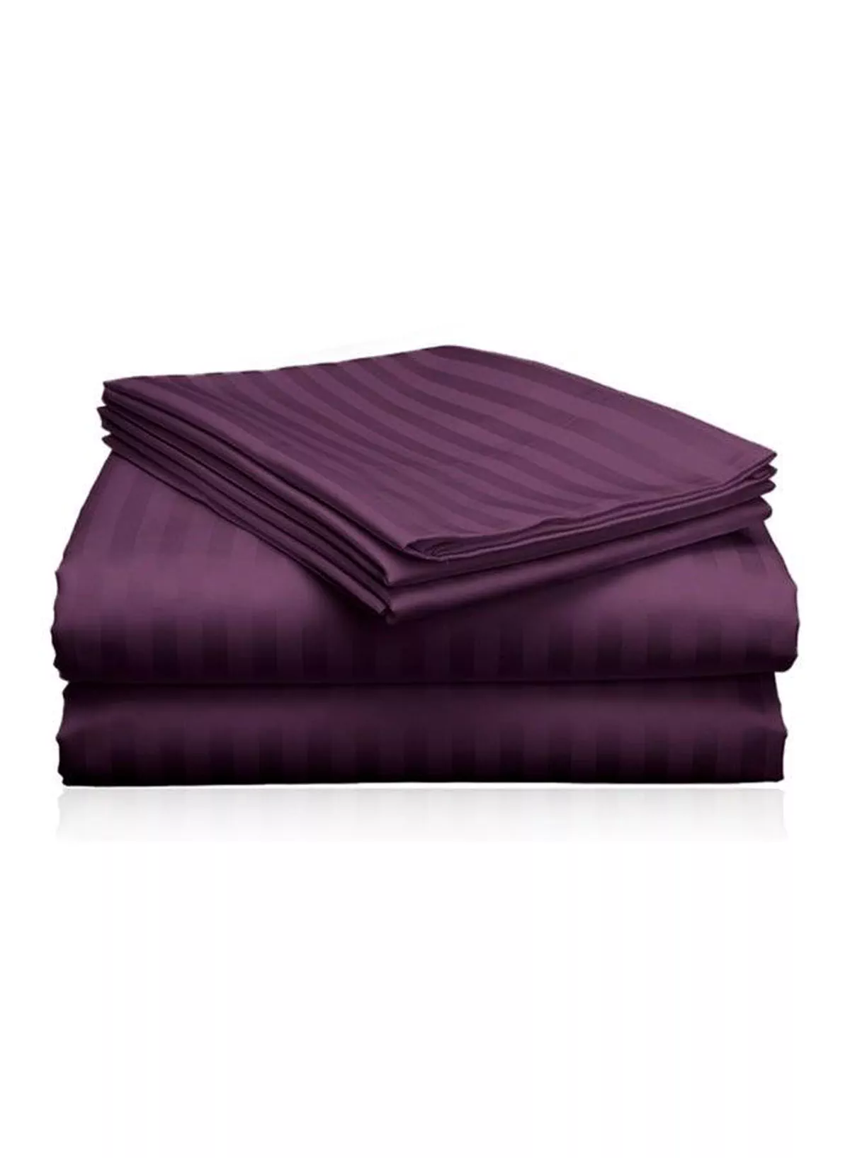 3 Piece Super King Purple Striped Bed Sheet Set – Ultra-Soft Microfiber Striped Sheet & 2 Pillowcases, Breathable Luxury Bedding for Home & Hotel Use-5-5