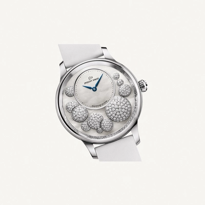 Jaquet-Droz Petite Heure Minute | Diamonds 41mm White Gold case with Mother of Pearl Dial | Condition: New | Year of production 2018 (Approximation) | Original box | Original papers-2