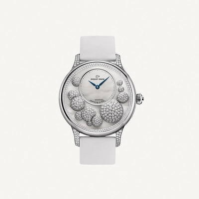 Jaquet-Droz Petite Heure Minute | Diamonds 41mm White Gold case with Mother of Pearl Dial | Condition: New | Year of production 2018 (Approximation) | Original box | Original papers-0