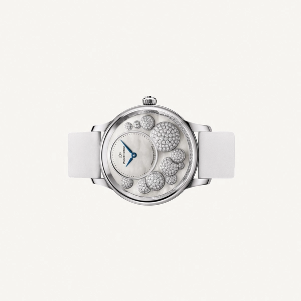 Jaquet-Droz Petite Heure Minute | Diamonds 41mm White Gold case with Mother of Pearl Dial | Condition: New | Year of production 2018 (Approximation) | Original box | Original papers