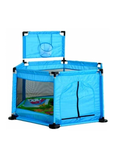 Cool Baby Ball Pit Fence Tent With Basketball Hoop SAJ992BL 126 x 107cm-0