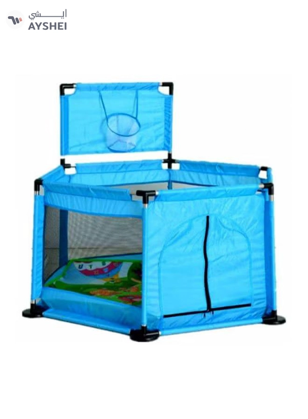 Cool Baby Ball Pit Fence Tent With Basketball Hoop SAJ992BL 126 x 107cm