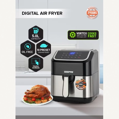 GEEPAS Digital Air Fryer - Equipped With Vortx Air Frying Technology-4