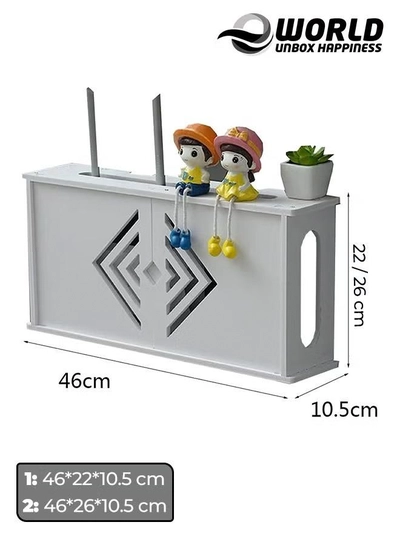 Eworld Stylish Wall-Mounted Router Rack for Wi-Fi Router-2