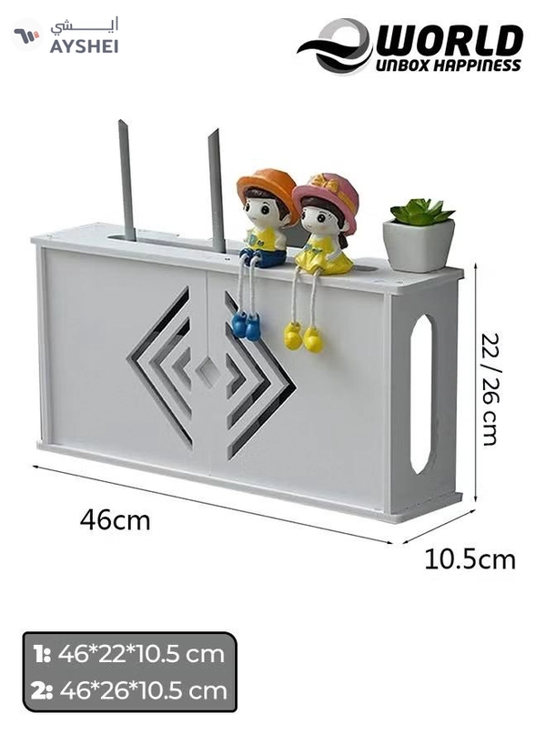 Eworld Stylish Wall-Mounted Router Rack for Wi-Fi Router