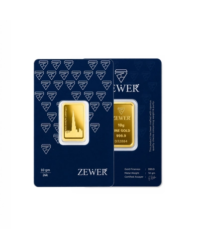 Zewer 10g 24K 999.9 Fine Gold Bar with Burj Khalifa Design-3