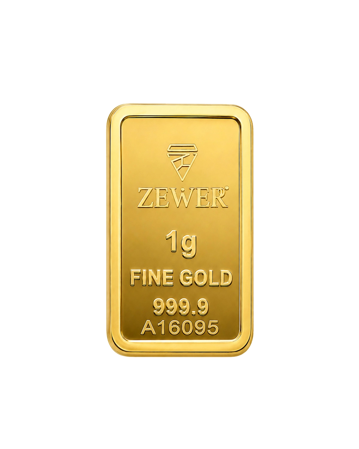 Zewer 1g 24K 999.9 Fine Gold Bar with Floral Design-2-2