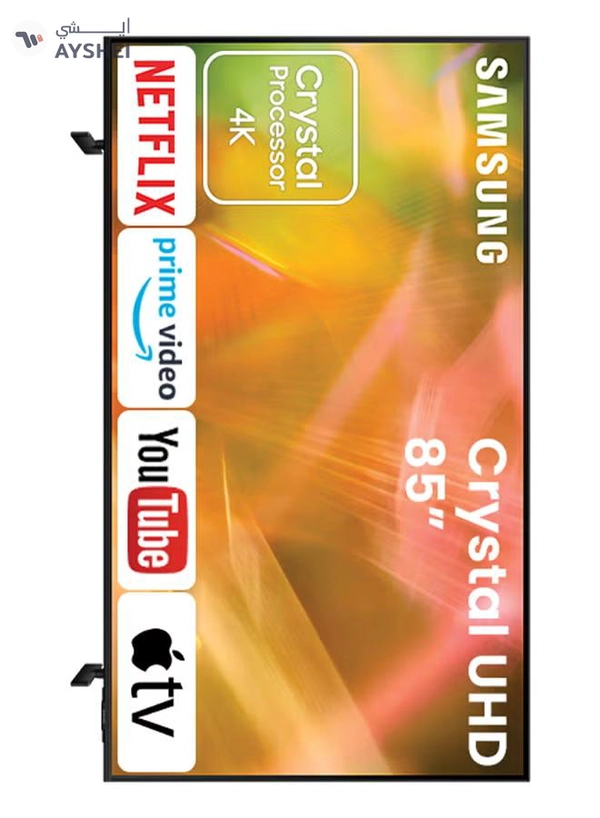 Samsung 85-Inch Crystal UHD 4K Flat Smart TV 85AU8000 Black