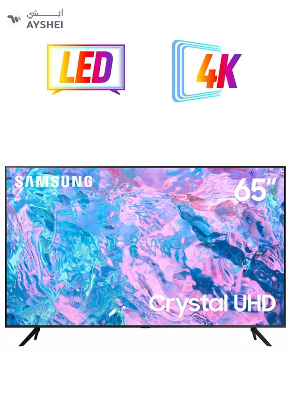 Samsung 65 Inch Crystal UHD 4K Smart TV 2023 65CU7000 UA65CU7000UXZN Black