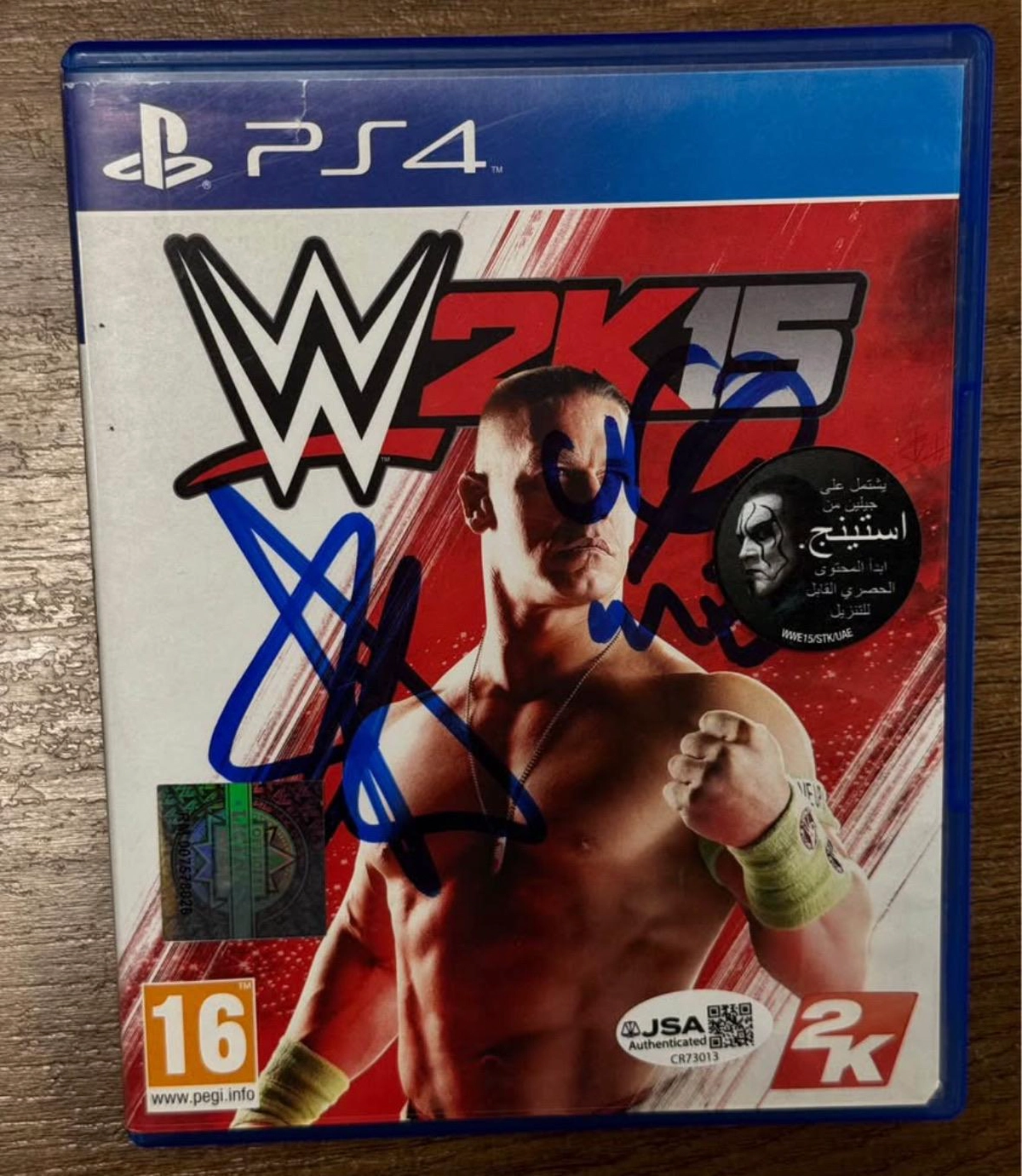 John cena signed ps4 CD WWE 2K15