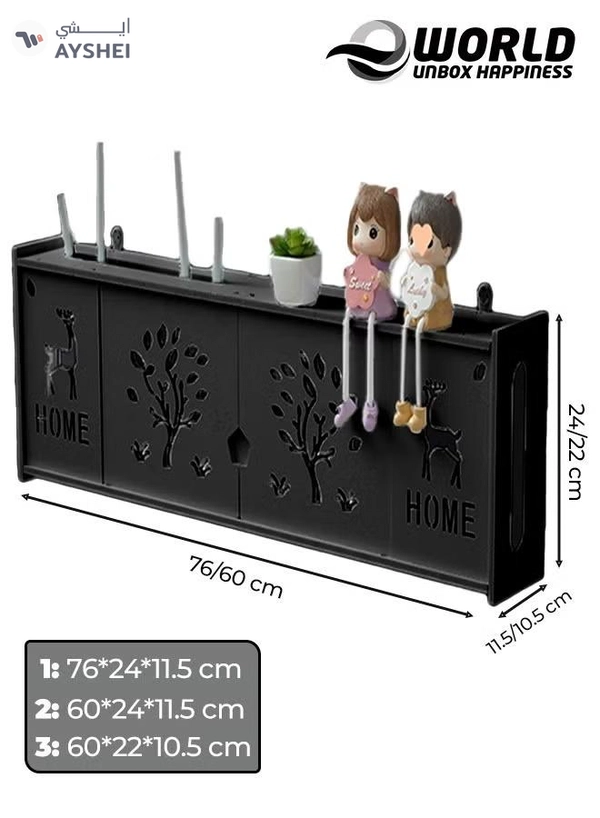 Eworld Stylish Wall-Mounted Router Rack for Wi-Fi Router