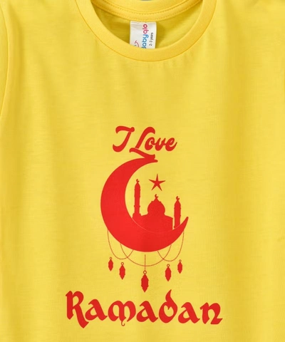 Babyqlo I Love Ramadan T-Shirt Yellow-2