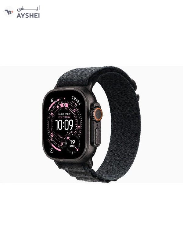 Apple Watch Ultra 3 GPS + Cellular 49mm (International Version) Black Titanium Case With Black Alpine Loop - Medium
