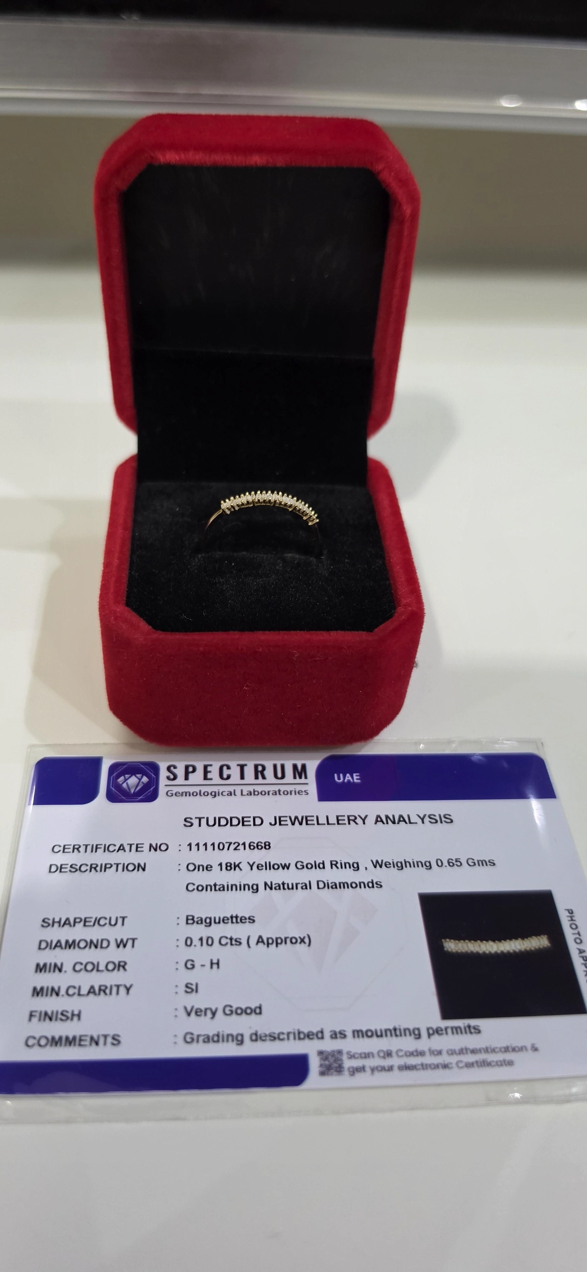 diamond ring with 18k gold