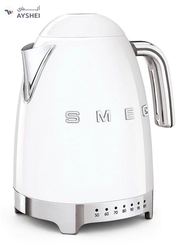 Smeg 50s Retro Style Temperature Control Electric Kettle White KLF04WHAU 1.7 L 2400 W KLF04WHAU White