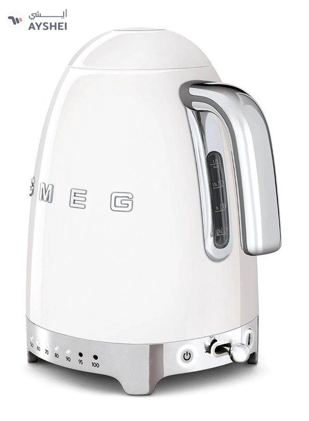 Smeg 50s Retro Style Temperature Control Electric Kettle White KLF04WHAU 1.7 L 2400 W KLF04WHAU White-1-1