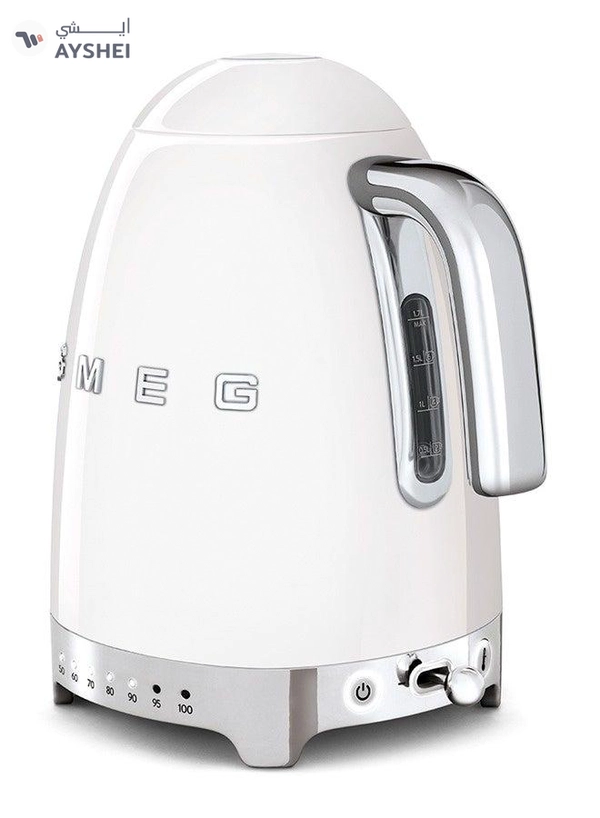 Smeg 50s Retro Style Temperature Control Electric Kettle White KLF04WHAU 1.7 L 2400 W KLF04WHAU White