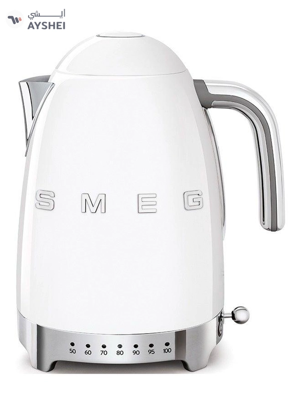 Smeg 50s Retro Style Temperature Control Electric Kettle White KLF04WHAU 1.7 L 2400 W KLF04WHAU White