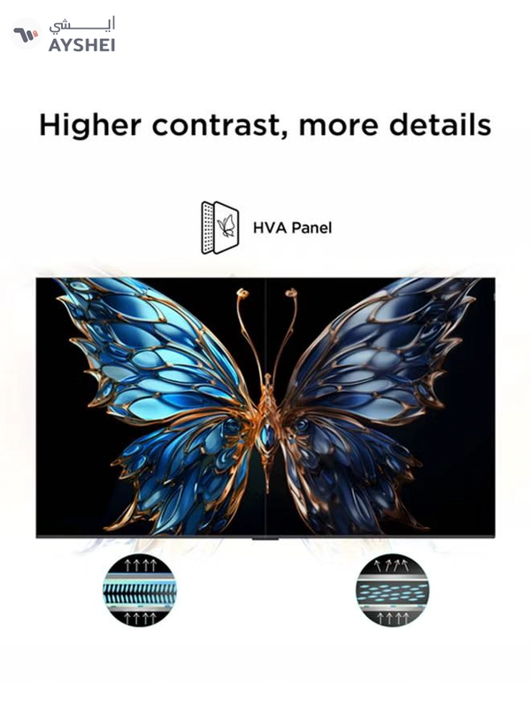 TCL 85 Inch QLED, 60Hz, Google TV, Dolby Atmos, Game master, AiPQ processor, Model Year 2025, 2 Year Warranty - 85P7k black