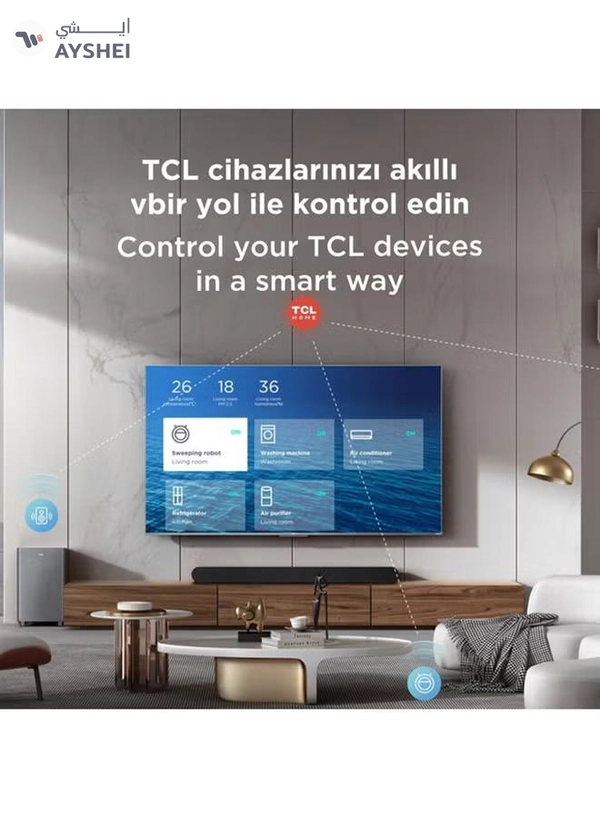 TCL 85 Inch QLED, 60Hz, Google TV, Dolby Atmos, Game master, AiPQ processor, Model Year 2025, 2 Year Warranty - 85P7k black