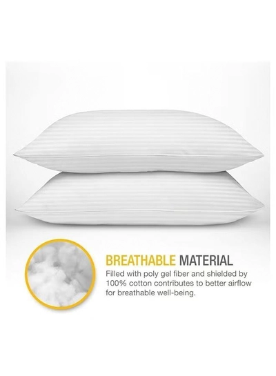 Eworld Pack of 2 Premium Down Alternative Filled Bed Pillows, Featuring Breathable Cover-5