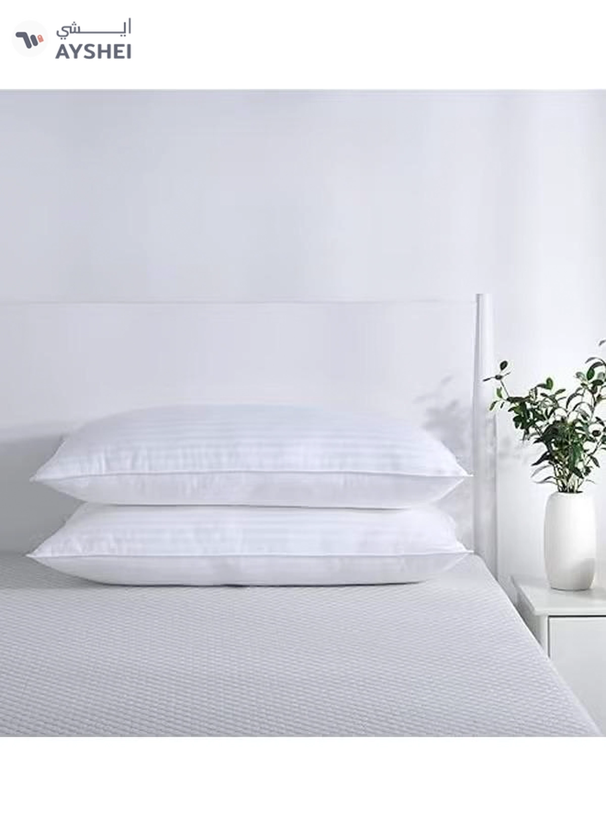 Eworld Pack of 2 Premium Down Alternative Filled Bed Pillows, Featuring Breathable Cover-1-1