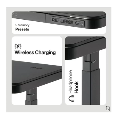Navodesk AIR, Standing Desk with Inbuilt USB Ports and Wireless Charging-2