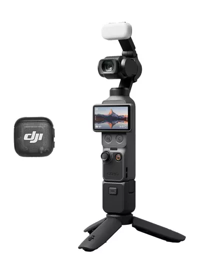 dji Osmo Pocket 4 Creator Combo, Pocket Gimbal Vlog Camera, 1″ CMOS & 4K/240fps, 3-Axis, 2× Lossless Zoom, 107GB Built-in Storage, Mic 3 Transmitter, Osmo Mini Tripod Official Warranty-0
