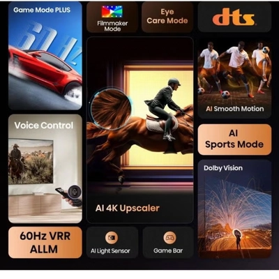 Hisense 50-Inch 4K UHD Smart TV – Immersive Entertainment with Dolby Vision, Dolby Audio & Game Mode Plus | VIDAA OS, Wi-Fi, Bluetooth, Netflix & YouTube (50A61Q - 2025 Model) 50A61Q Black-4