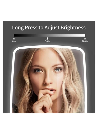  NNEWVANTE Makeup Mirror Touch Screen Vanity Mirror with Lights,Portable Makeup Mirrors LED Brightness Adjustable Mirror USB Rechargeable Cosmetic Mirror-6