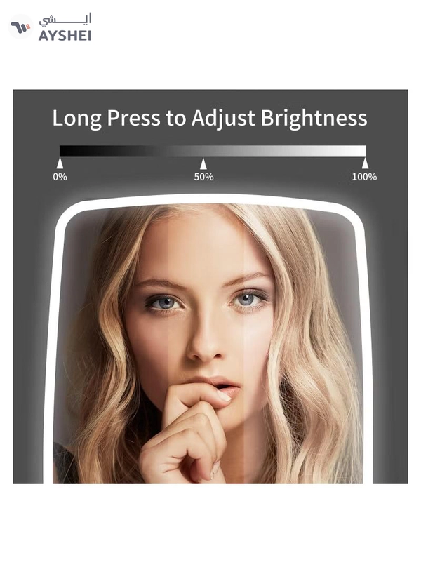  NNEWVANTE Makeup Mirror Touch Screen Vanity Mirror with Lights,Portable Makeup Mirrors LED Brightness Adjustable Mirror USB Rechargeable Cosmetic Mirror