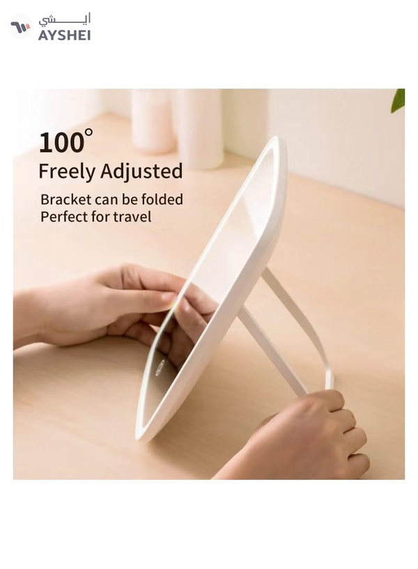  NNEWVANTE Makeup Mirror Touch Screen Vanity Mirror with Lights,Portable Makeup Mirrors LED Brightness Adjustable Mirror USB Rechargeable Cosmetic Mirror