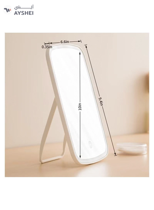  NNEWVANTE Makeup Mirror Touch Screen Vanity Mirror with Lights,Portable Makeup Mirrors LED Brightness Adjustable Mirror USB Rechargeable Cosmetic Mirror