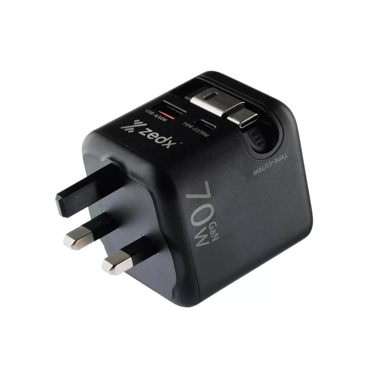 70W GaN Wall Charger with Built-In Retractable Type-C Cable-2-2